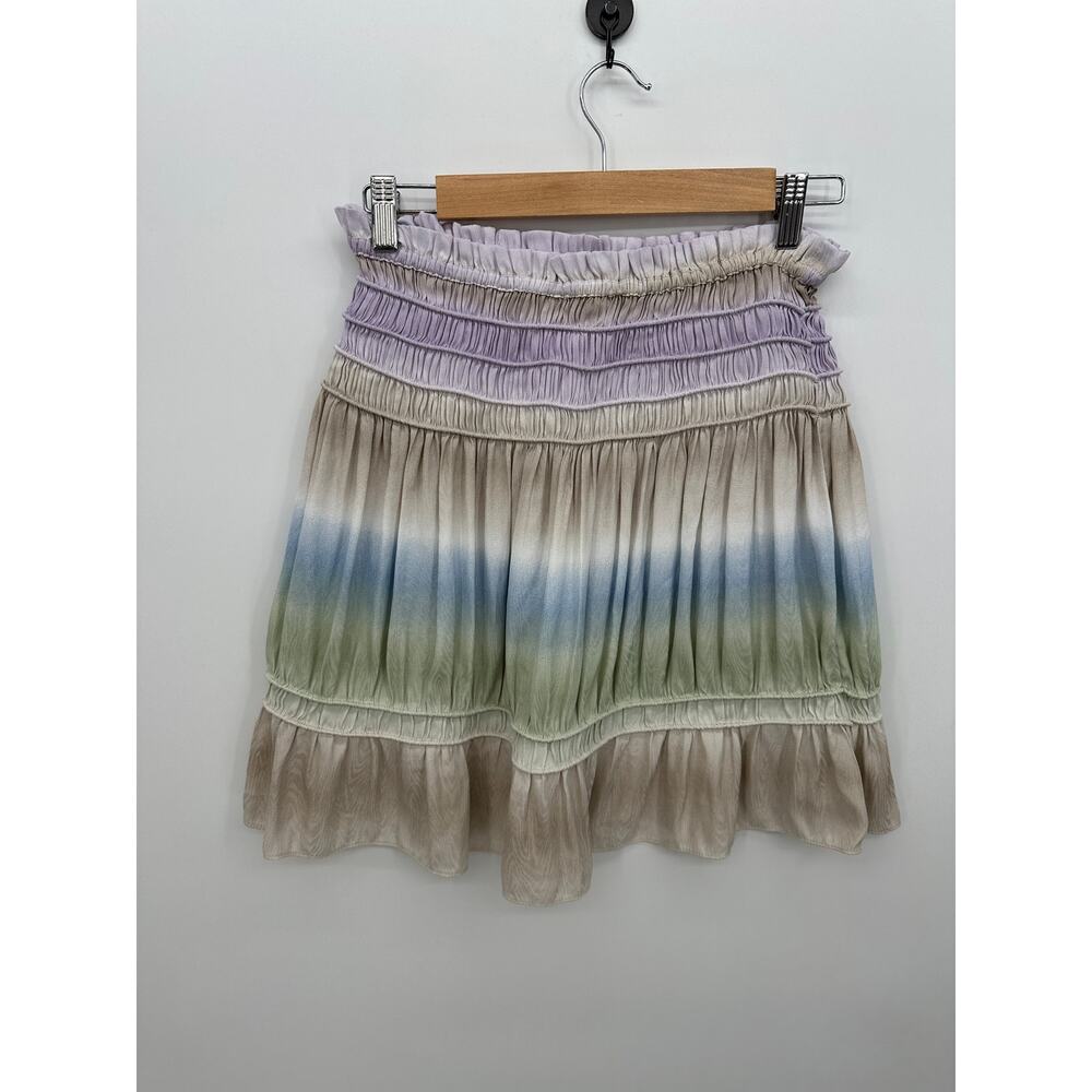 Anthropologie Current Air XS Ombre Smocked Mini Skirt Boho Flowy 2050126-1